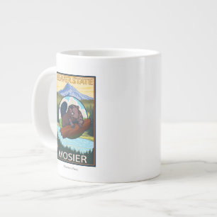 Taza De Café Gigante Castor y capilla del Mt. - Mosier, Oregon