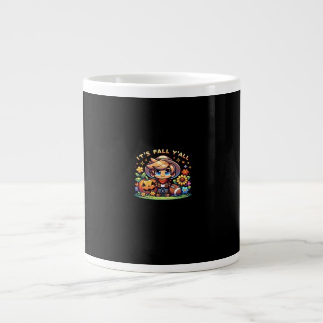 Taza De Café Gigante Casual gráfico creativo en otoño (Frente)