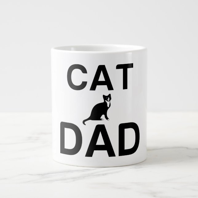 TAZA DE CAFÉ GIGANTE CAT DAD (Frente)