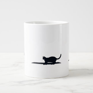 Taza De Café Gigante Cat Loaf Position Silhouette Minimalist Mug