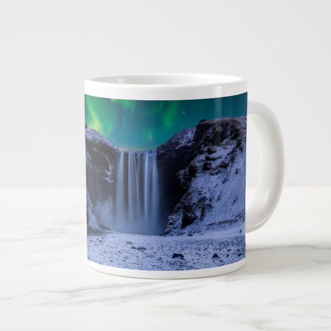Taza De Café Gigante Cataratas | Cascada Skógafoss (Derecha)
