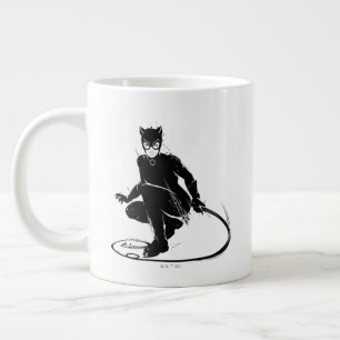 Taza De Café Gigante Catwoman Posando con Pincel de Tinta