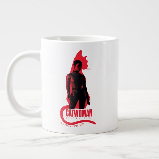 Taza De Café Gigante Catwoman Selina Kyle Cat Silhouette (Izquierda)