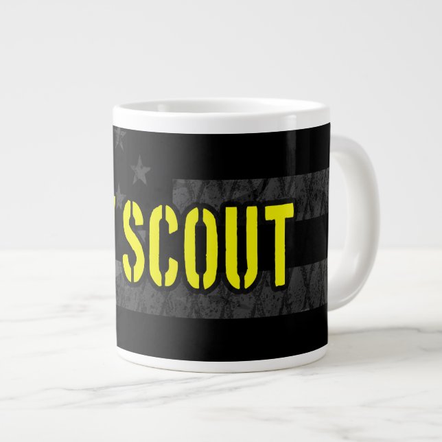 Taza De Café Gigante Cav Scout Suprimió La Bandera Estadounidense (Derecha)