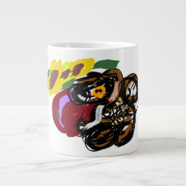 Taza De Café Gigante Cavalier king charles spaniel girasoles 