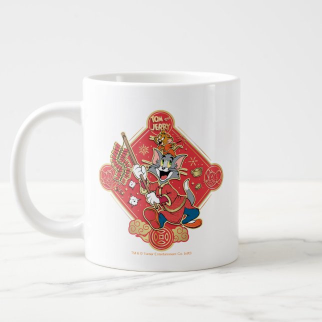 Taza De Café Gigante Cazadores de luz de Tom y Jerry (Izquierda)