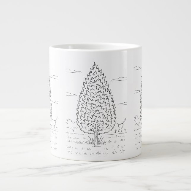 Taza De Café Gigante Cedar Rojo Oriental - Juniperus virginiana - Nativ (Frente)