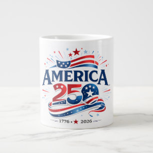 Taza De Café Gigante Celebración América 250 1776–2026 Aniversario
