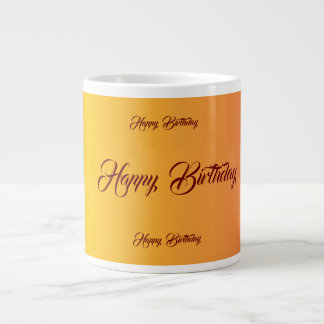 Taza De Café Gigante Celebración de cumpleaños de degradado