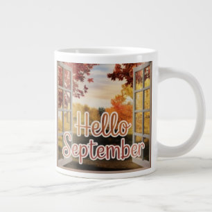 Taza De Café Gigante Celebración de la fiesta del café 3D con encanto