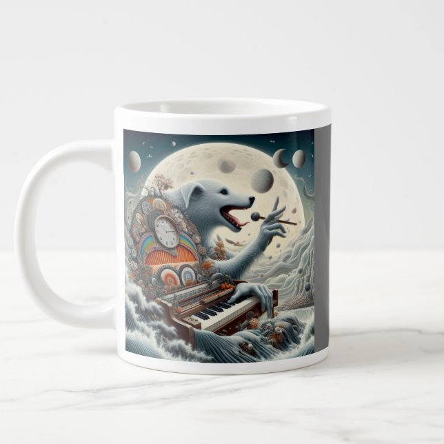 Taza De Café Gigante Celestial Canis Pianist (Izquierda)