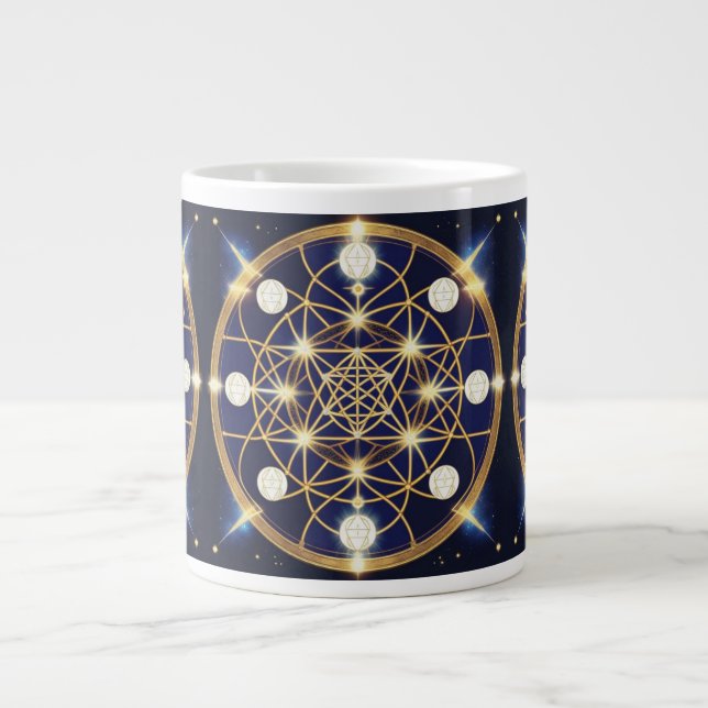 Taza De Café Gigante Celestial Harmony – The Light Within the Grid (Frente)