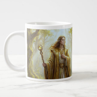 Taza De Café Gigante Celestial Sorcerer in Sunlit Grove
