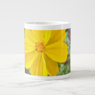 Taza De Café Gigante Ceramic Mug with Original Yellow Flower Photograph