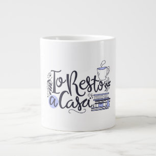 Taza De Café Gigante Cerámica Blanca Mug - Artista "Al Mejor Castillo"