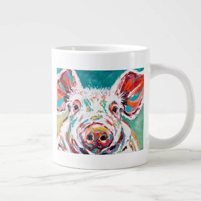 Taza De Café Gigante Cerdo (Derecha)