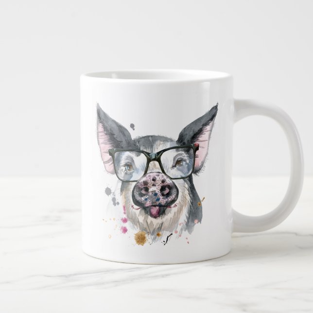 Taza De Café Gigante Cerdo de moda (Derecha)