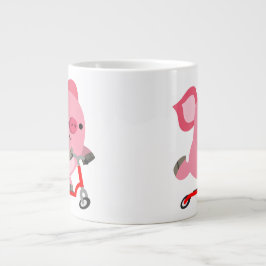 Taza De Café Gigante Cerdo Personalizado de ciclismo callejero