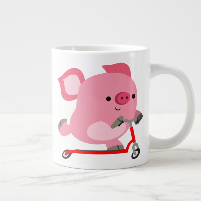 Taza De Café Gigante Cerdo Personalizado de ciclismo callejero (Derecha)