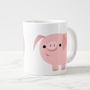 Taza De Café Gigante Cerdo Personalizado Jumbo Mug