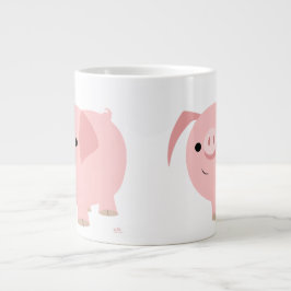 Taza De Café Gigante Cerdo Personalizado Jumbo Mug