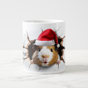 Taza De Café Gigante Cerdo tridimensional de Guinea con Sombrero