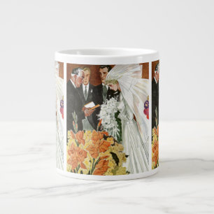 Taza De Café Gigante Ceremonia de bodas con novia y novio