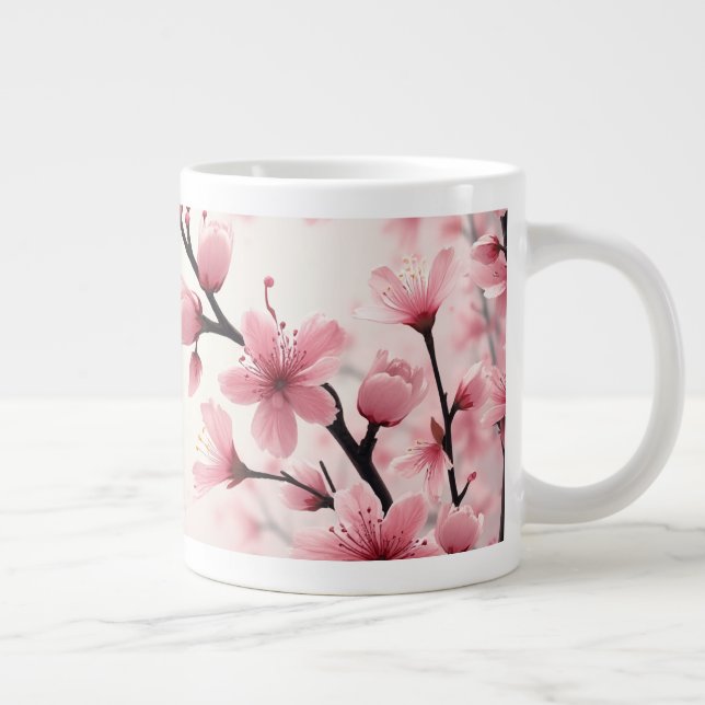 Taza De Café Gigante cerezo en flor mug (Derecha)
