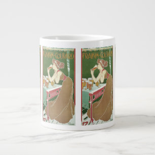 Taza De Café Gigante Cerveza Brasserie Fraikin-Courard Art Nouveau Vint