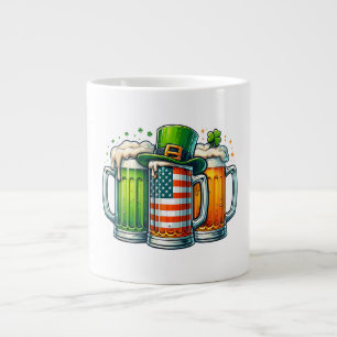 Taza De Café Gigante Cerveza Irlandesa Irlanda Día de San Patricio Fies