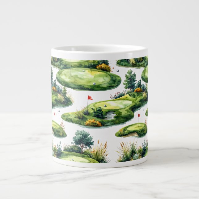 Taza De Café Gigante Césped de práctica de golf (Frente)