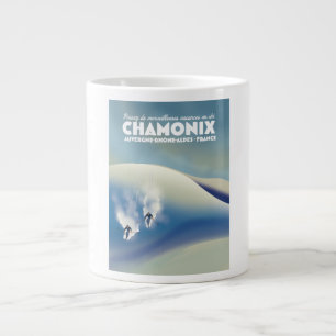 Taza De Café Gigante Chamonix - poster de esquí de Auvergne-Rhône-Alpes
