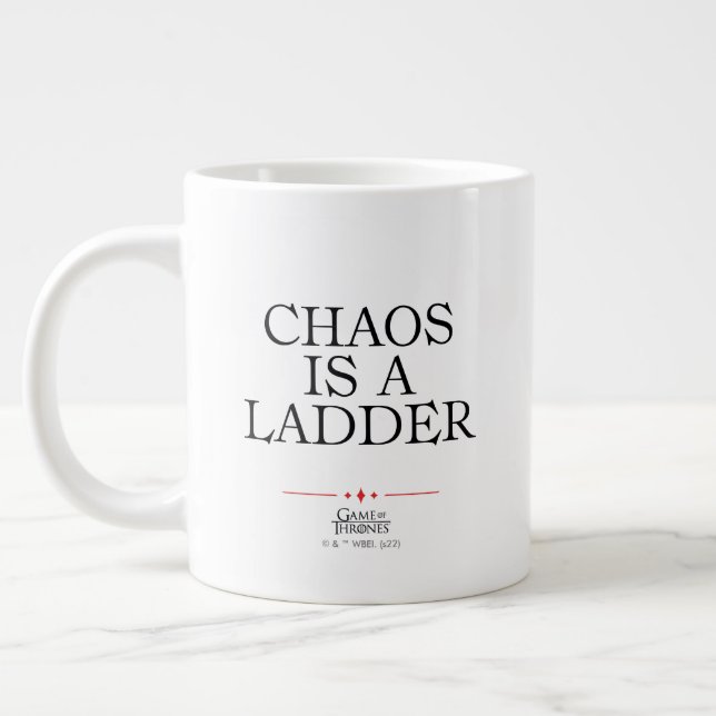 Taza De Café Gigante Chaos Is A Ladder (Izquierda)