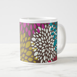 Taza De Café Gigante Chapoteo del crisantemo