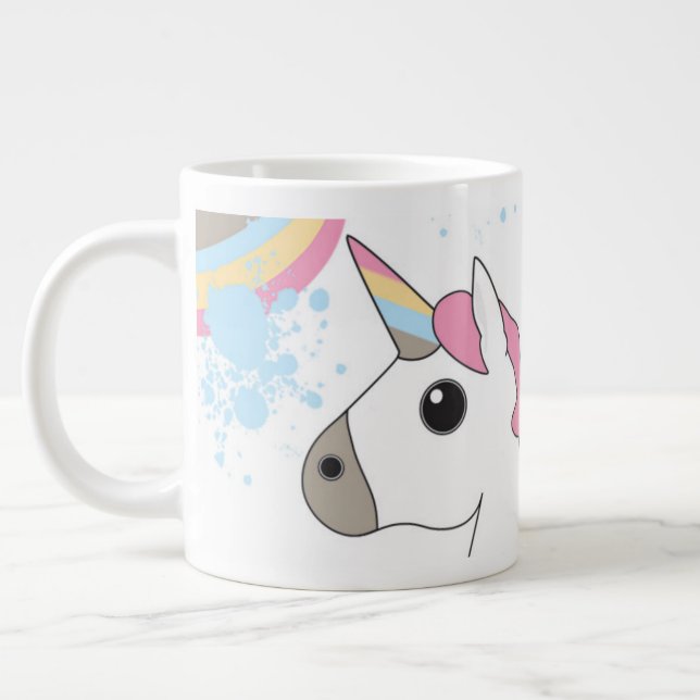Taza De Café Gigante Chapoteo del unicornio (Izquierda)