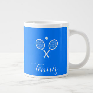 Taza De Café Gigante Chaquetas de tenis y azul Ball Ultramarine