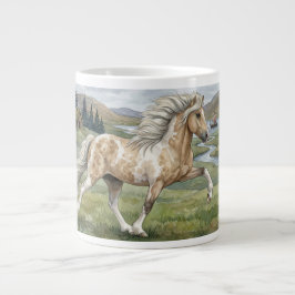 Taza De Café Gigante Charismatic Pinto Icelandic Mare watercolor