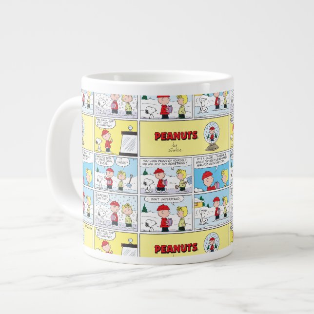 Taza De Café Gigante Charlie Brown | Bola de cristal con nieve (Izquierda)