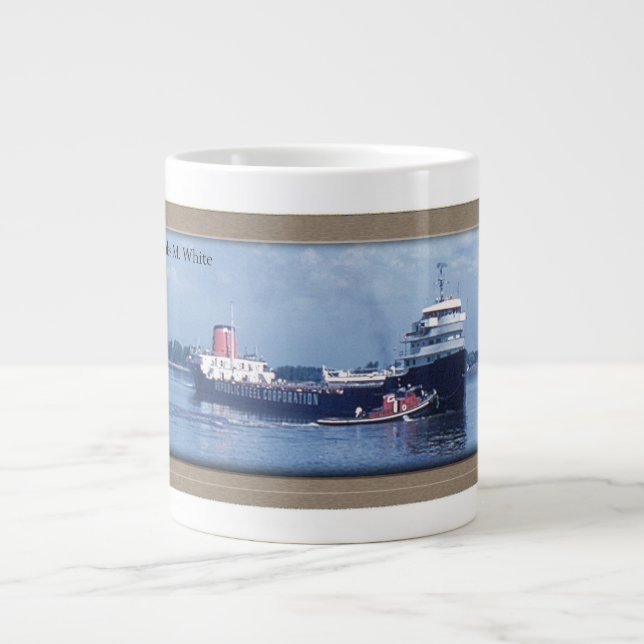 Taza De Café Gigante Chas M. White jumbo mug (Frente)