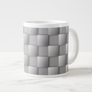 Taza De Café Gigante Cheques plateados café gigante Mug