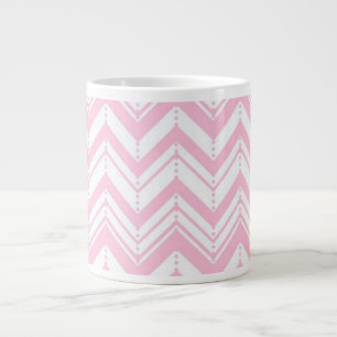 Taza De Café Gigante Chevron rosa