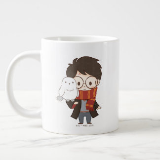 Taza De Café Gigante Chibi HARRY POTTER™ y Hedwig
