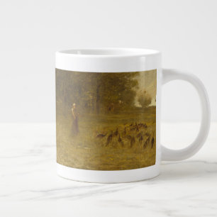 Taza De Café Gigante Chica con los pavos