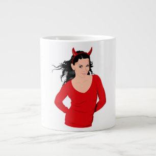TAZA DE CAFÉ GIGANTE CHICA DEVIL