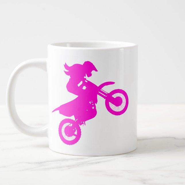 Taza De Café Gigante Chica Dirt Bike (Izquierda)