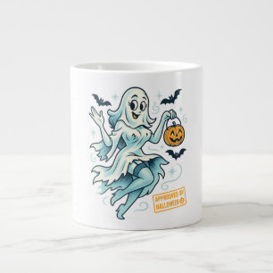Taza De Café Gigante Chica fantasma de Pin-Up - Halloween espeluznante