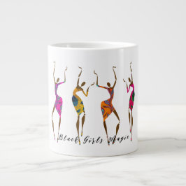 Taza De Café Gigante Chica negro mágico
