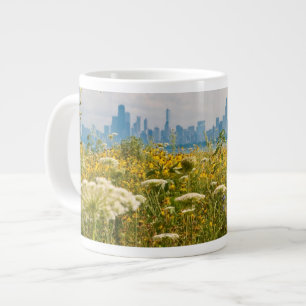 Taza De Café Gigante Chicago según lo visto del pájaro del puerto de