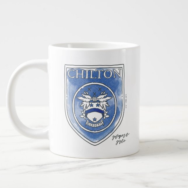 Taza De Café Gigante Chicas Gilmore | Insignia acuarela de la Academia  (Izquierda)