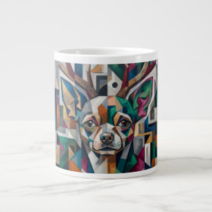Taza De Café Gigante Chihuahua abstracto